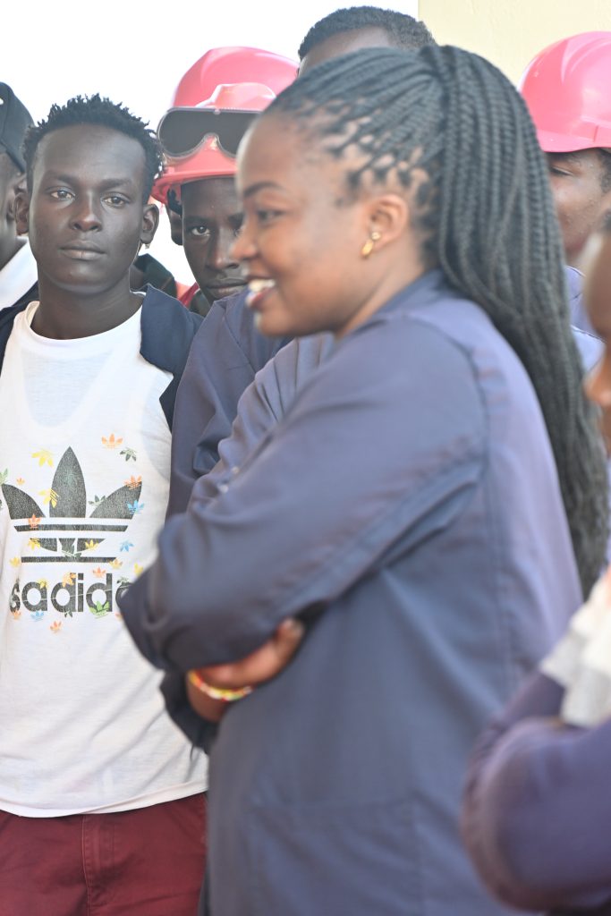 An intractor at mayianat youth centre giving a talk